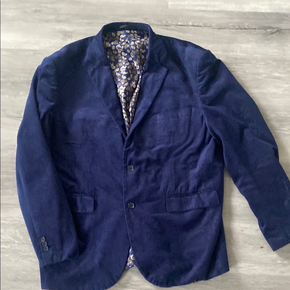 Hockerty Blue Lightweight Shirt Jacket with Textured Fabric and Slim Fit